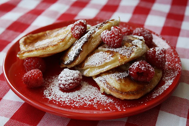 Italy - Mascarpone Pancakes with Raspberries