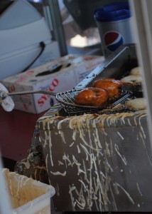 Fried oreo making