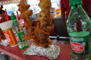 Cajun chicken on a stick