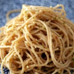 Walnut and Hazelnut Pesto with Farro Spaghetti
