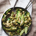 Brussels Sprouts Salad with Avo, Bacon, and Lime