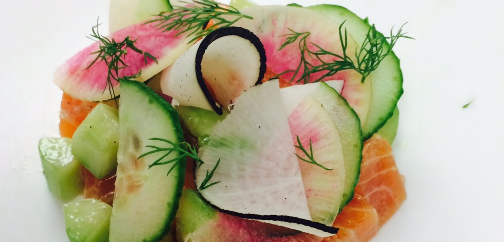 Miso-Cured Salmon with Cucumber Vinaigrette