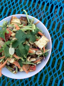 Crunchy Chopped Thai Peanut Tofu Salad Vertical