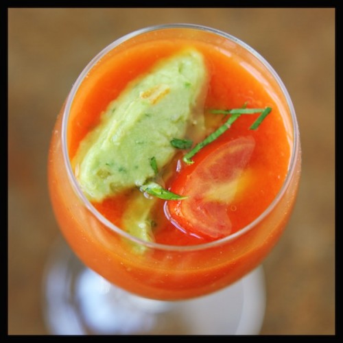 Chilled Tomato Soup with Guacamole 3 copy