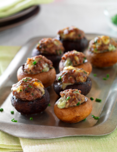 Beef and Blue Cheese Stuffed Mushrooms