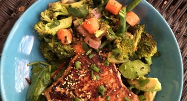 Seared Tuna with Ginger Wasabi Vegetables